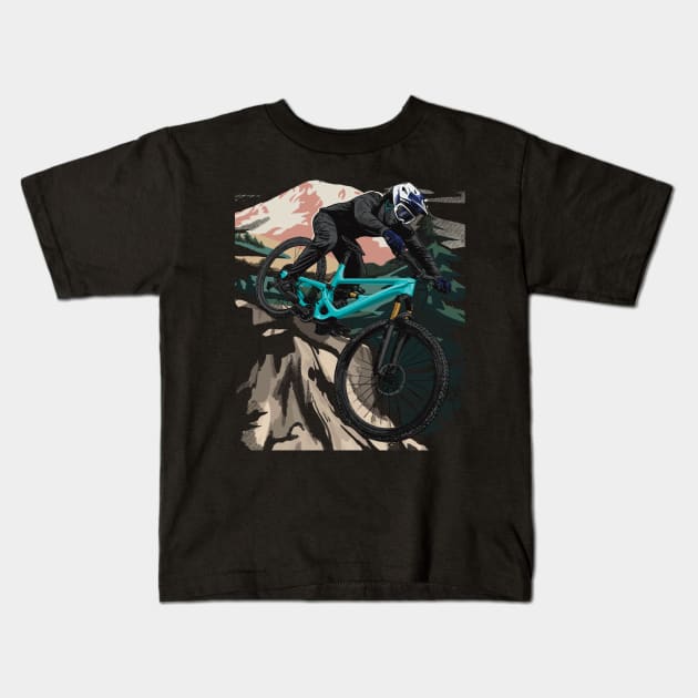 Downhill Kids T-Shirt by Saturasi